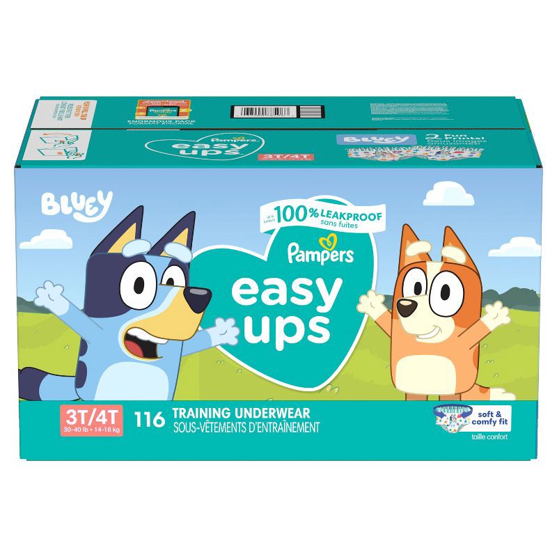 slide 15 of 15, Pampers Easy Ups Bluey Training Boys' Underwear - Size 3T-4T - 116ct, 116 ct