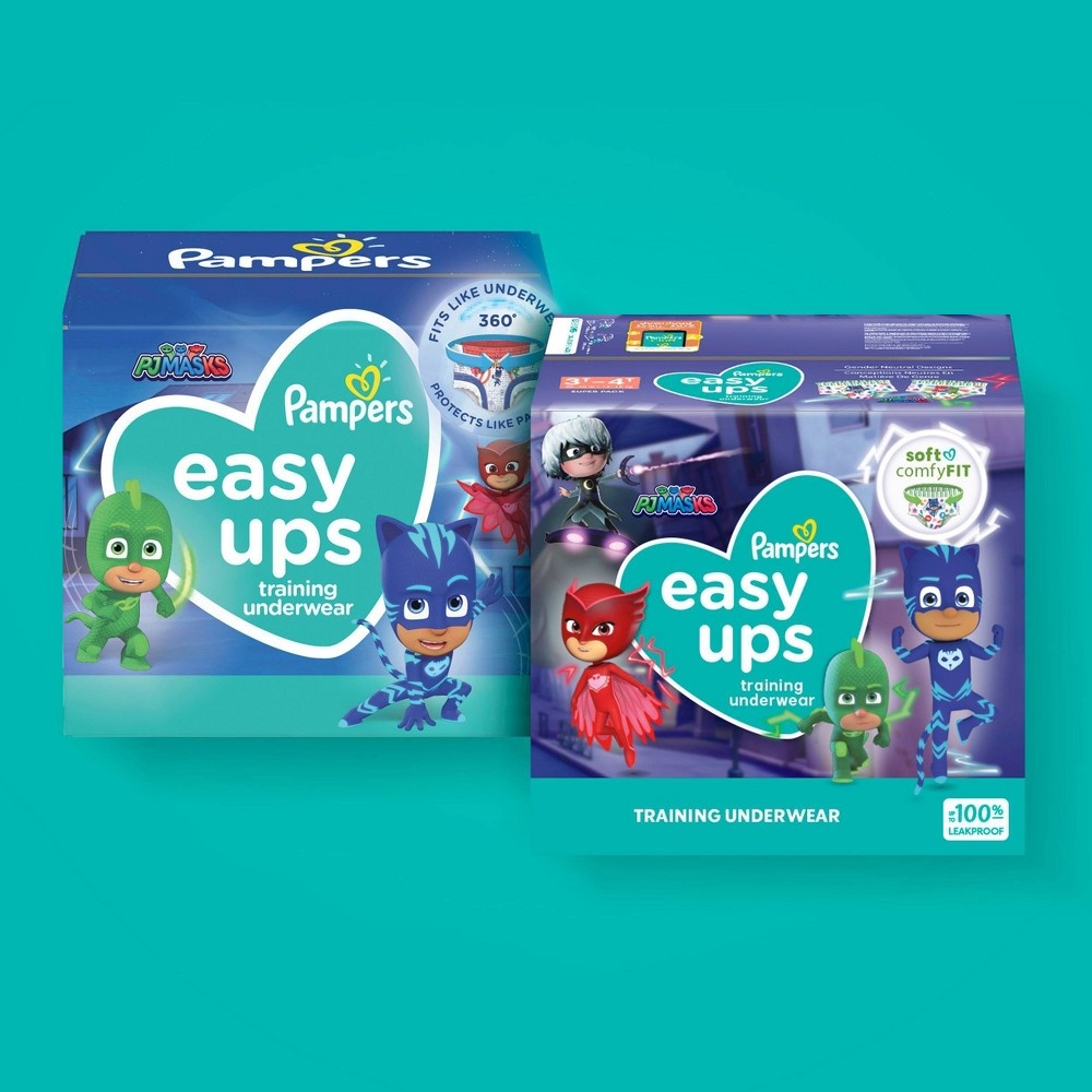 slide 7 of 9, Pampers Easy Ups Boys PJ Masks Training Underwear Enormous Pack Size 3T4T - 116ct, 116 ct