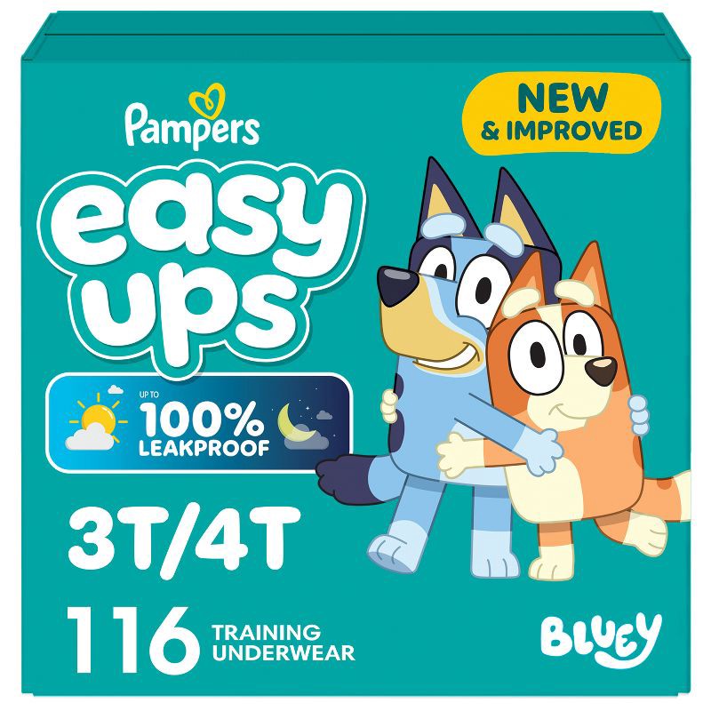 slide 1 of 16, Pampers Easy Ups Bluey Training Boys' Underwear - Size 3T-4T - 116ct, 116 ct