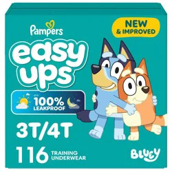 Pampers Easy Ups Bluey Training Boys' Underwear - Size 3T-4T - 116ct