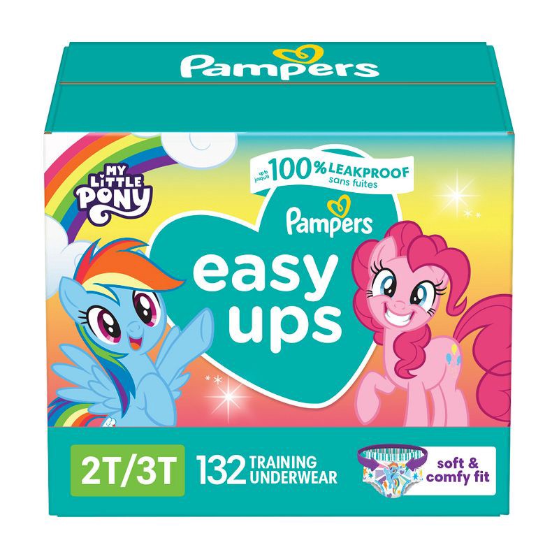 slide 15 of 15, Pampers Easy Ups Girls' My Little Pony Disposable Training Underwear - 2T-3T - 132ct, 132 ct