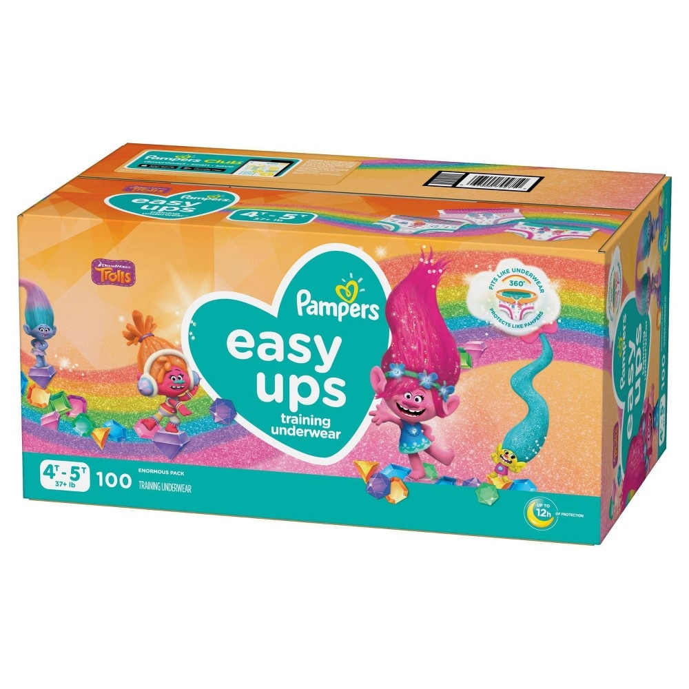 Pampers Easy Ups Girls Trolls Training Underwear Enormous Pack Size