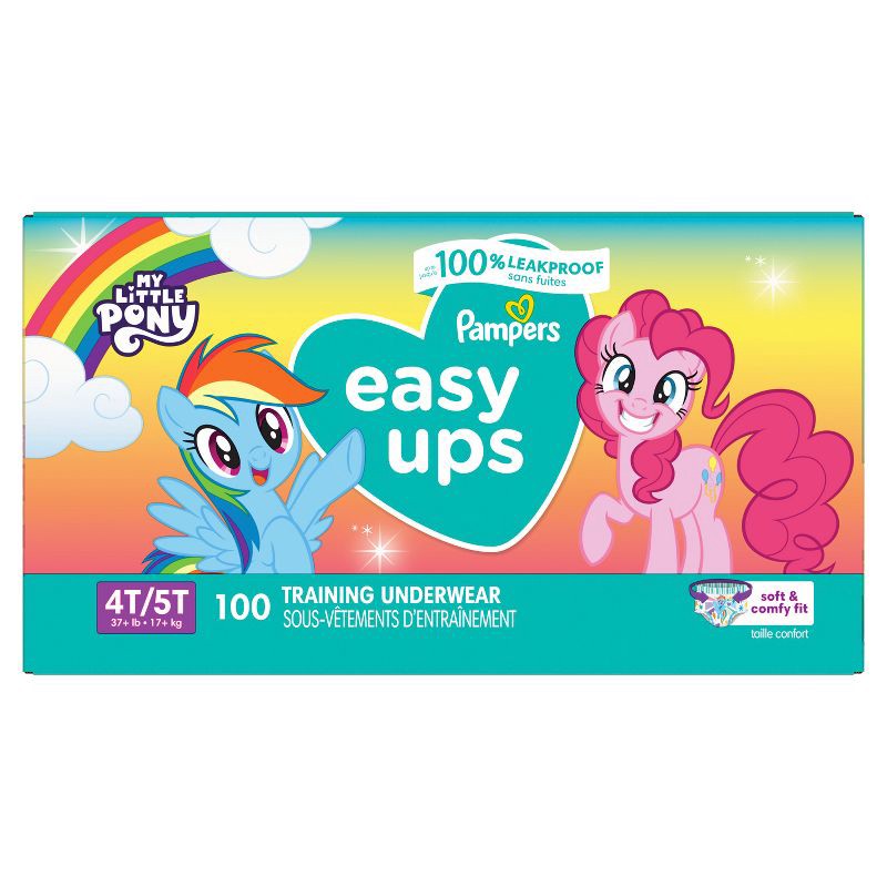 slide 12 of 15, Pampers Easy Ups Girls' My Little Pony Disposable Training Underwear - 4T-5T - 100ct, 100 ct