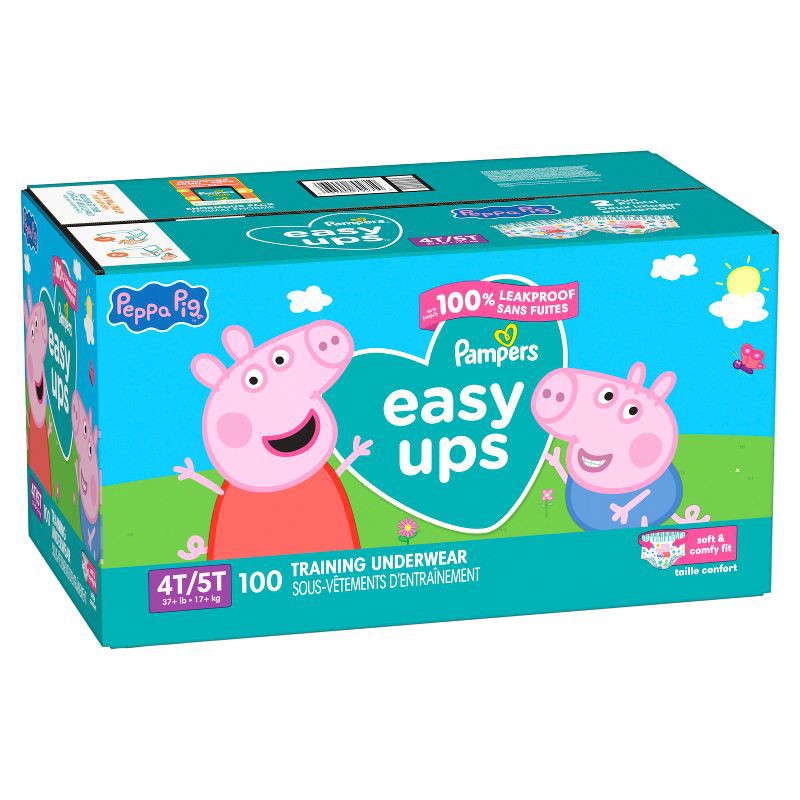 slide 14 of 14, Pampers Easy Ups Girls' Disposable Training Underwear - 4T-5T - 100ct, 100 ct