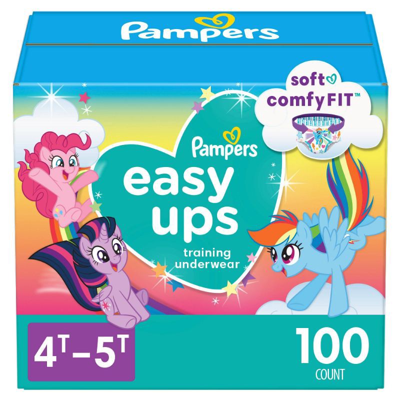 slide 1 of 9, Pampers Easy Ups Girls' My Little Pony Disposable Training Underwear - 4T-5T - 100ct, 100 ct