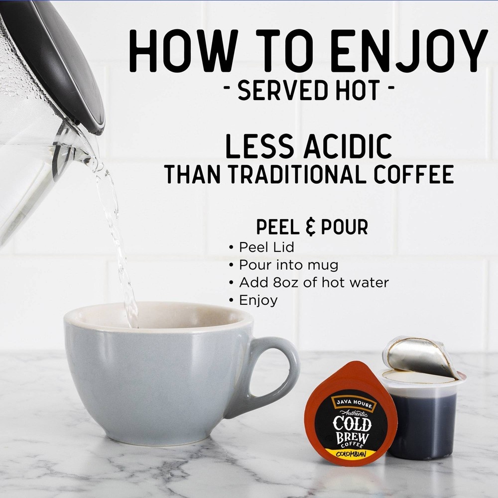 slide 8 of 11, Java House Cold Brew Colombian Black Medium Roast Single Serve - 12ct, 12 ct