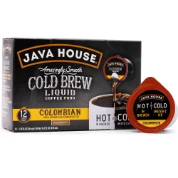 Java House Cold Brew Colombian Black Medium Roast Single Serve - 12ct