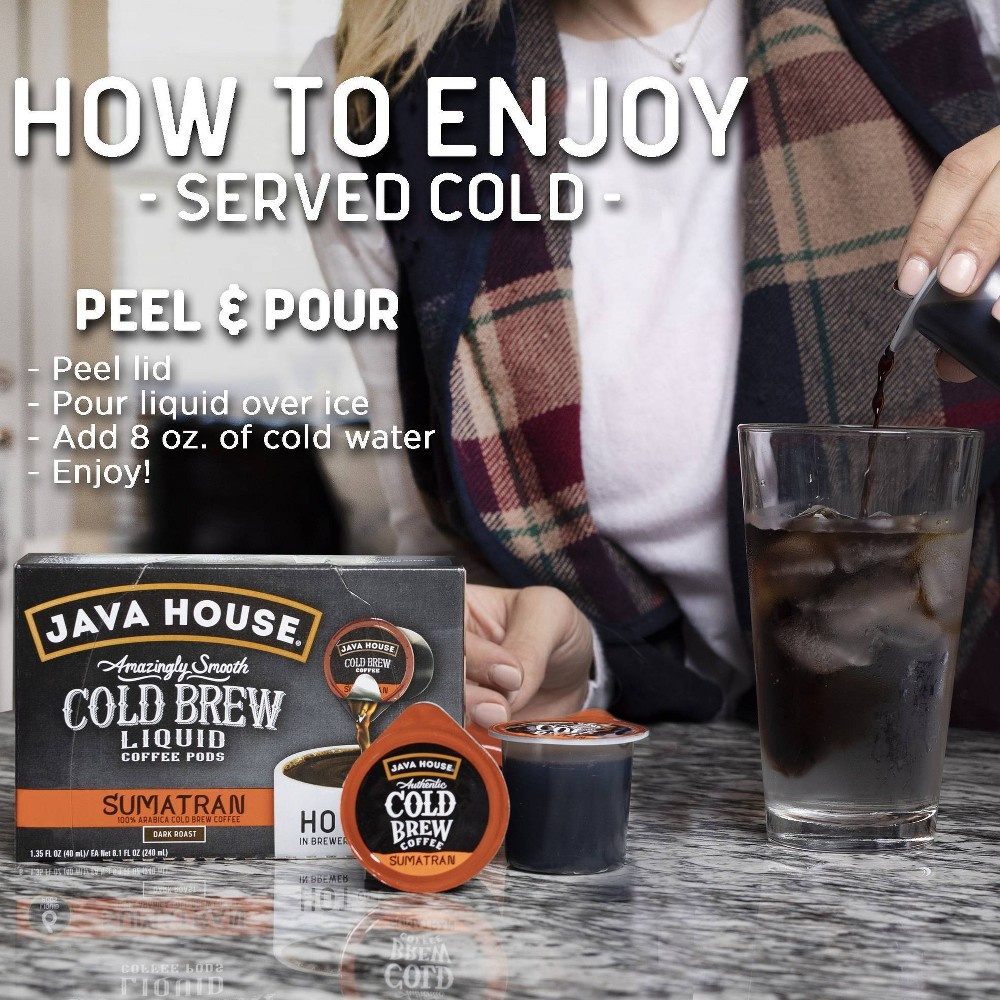 slide 6 of 11, Java House Cold Brew Sumatran Dark Roast Single Serve, 12 ct