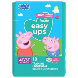 Pampers Easy Ups Training Underwear Peppa Pig Size 6 (4T5T), 18 Count