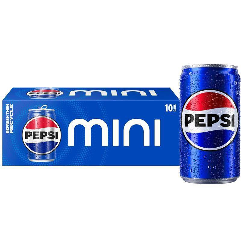 slide 1 of 7, Pepsi - 10pk/7.5 fl oz Mini Cans, 10 ct; 7.5 fl oz