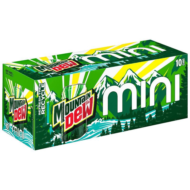 slide 2 of 9, Mtn Dew Mountain Dew - 10pk/7.5 fl oz Mini Cans, 10 ct; 7.5 fl oz