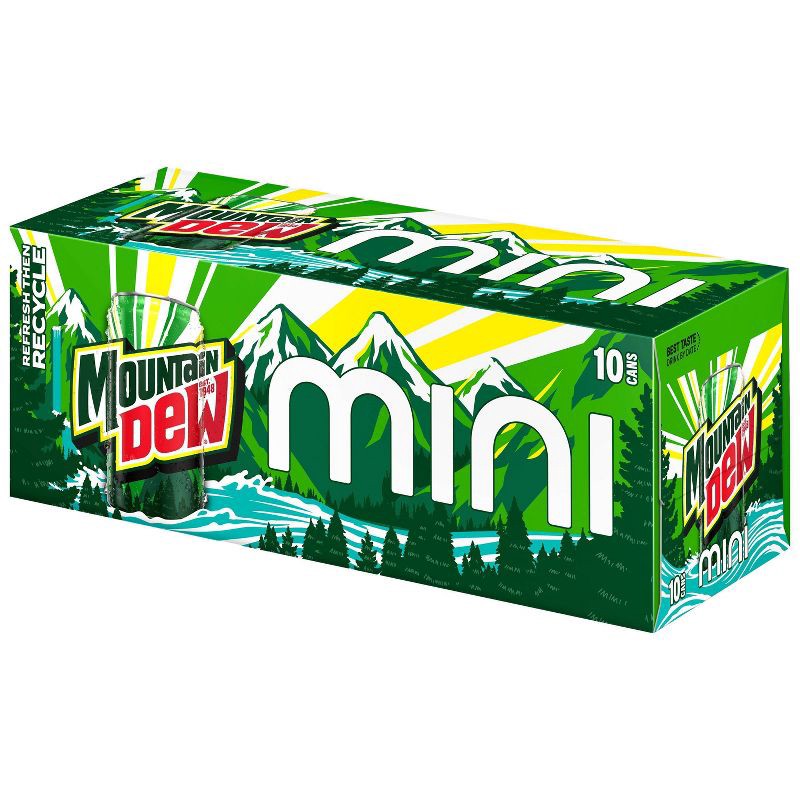 slide 8 of 9, Mtn Dew Mountain Dew - 10pk/7.5 fl oz Mini Cans, 10 ct; 7.5 fl oz