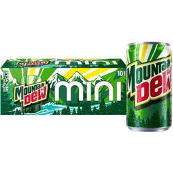 Mtn Dew Mountain Dew - 10pk/7.5 fl oz Mini Cans
