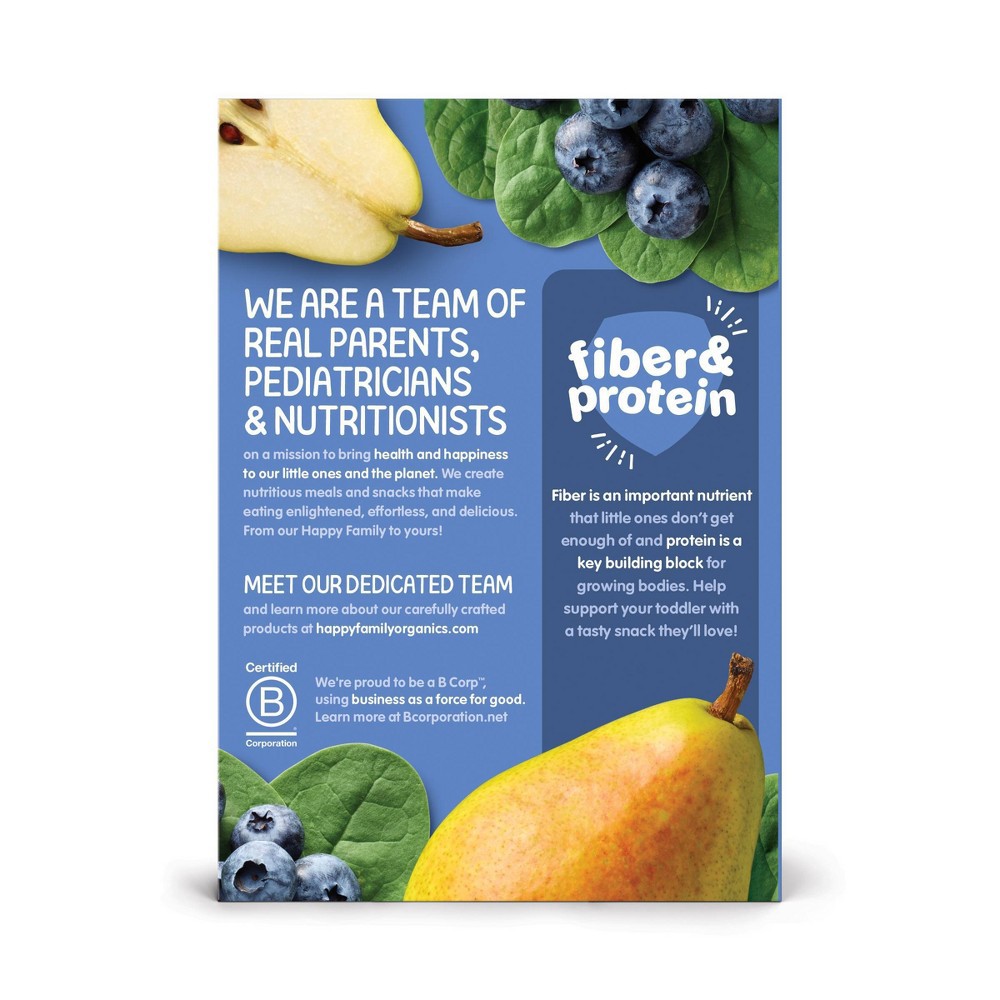 Happy Family Fiber & Protein 4pk Organic Pears Blueberries Spinach Baby Food 16oz 4 ct; 16 oz