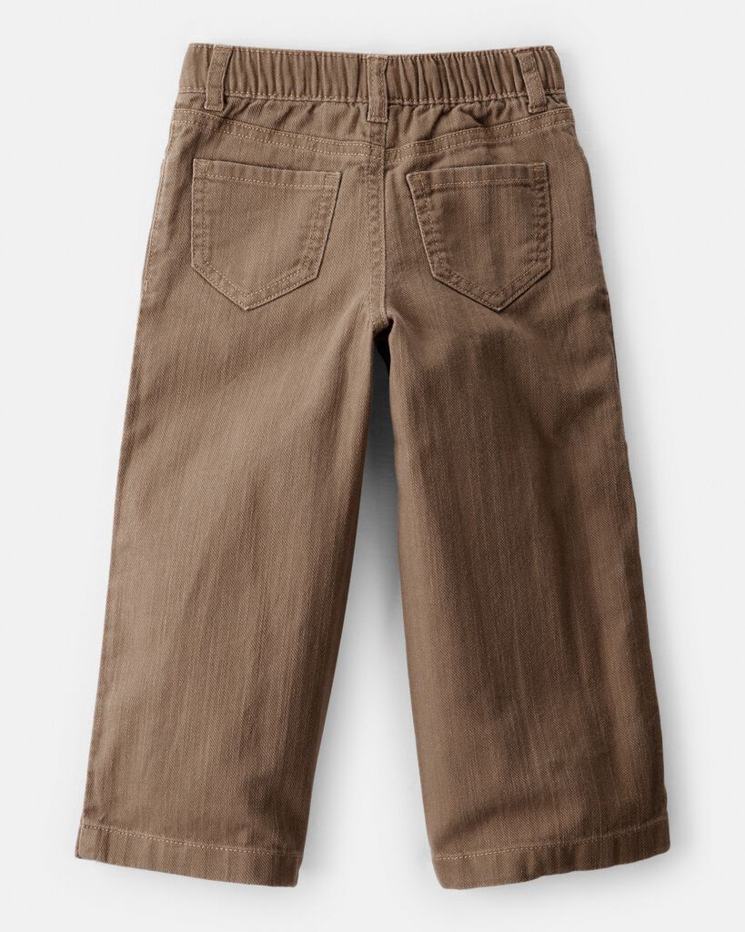 slide 2 of 3, Oshkosh Toddler Girl Drawstring Wide-Leg Pants - Brown Brown 2T, 1 ct