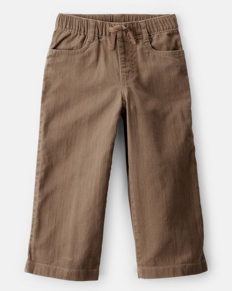 slide 1 of 3, Oshkosh Toddler Girl Drawstring Wide-Leg Pants - Brown Brown 2T, 1 ct