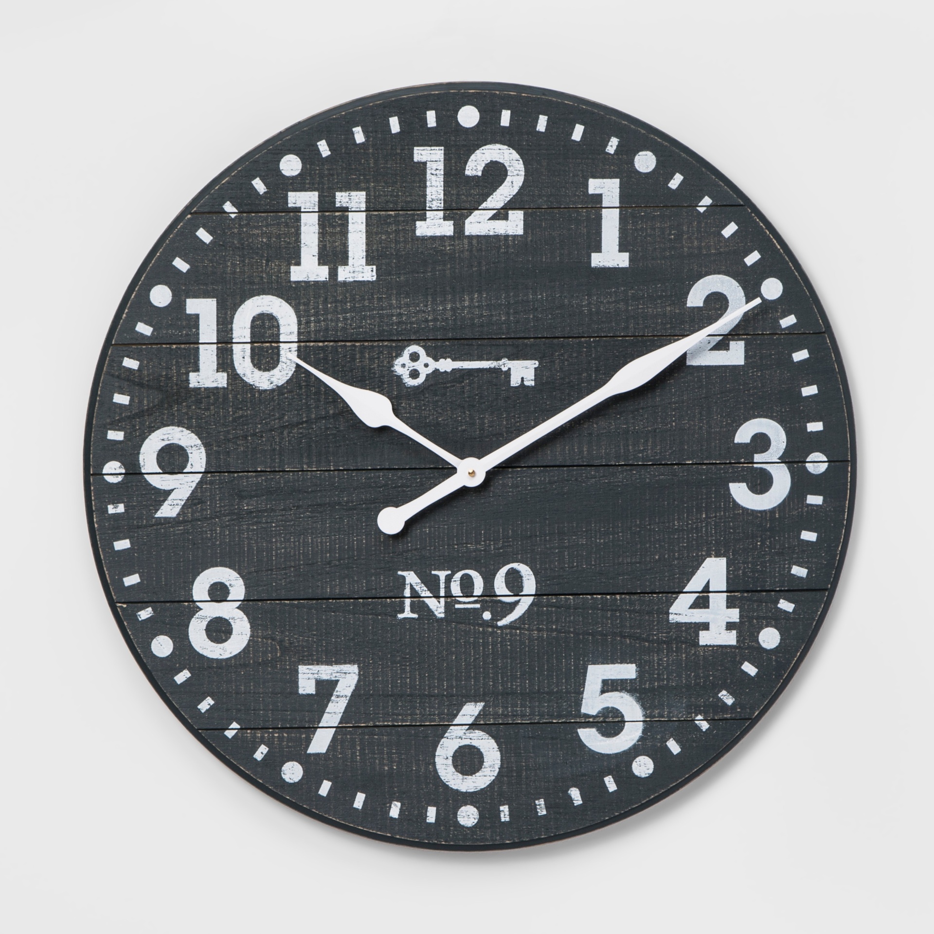 slide 1 of 2, 26" Farmhouse Wall Clock Blue - Threshold, 1 ct