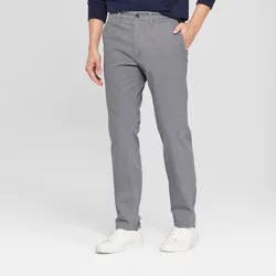 Men's Every Wear Slim Fit Chino Pants - Goodfellow & Co™ Thundering Gray 32x34: Cotton-Spandex Blend, Mid Rise, Machine Washable