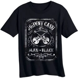 Merch Traffic Toddler Boys' Johnny Cash Short Sleeve Graphic T-Shirt - Black 3T