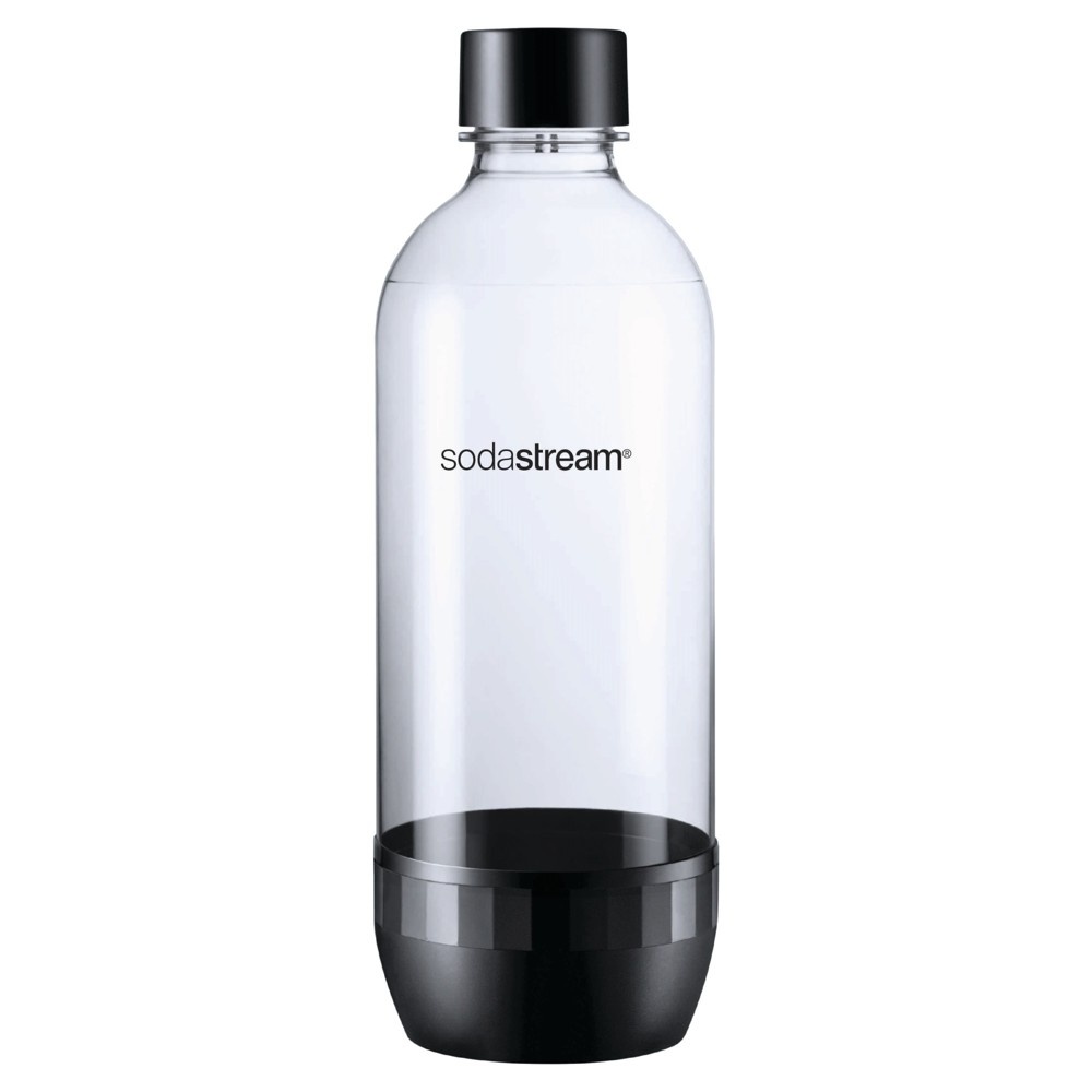 slide 4 of 4, SodaStream 1L Carbonating Bottle Twinpack - Black, 2 ct