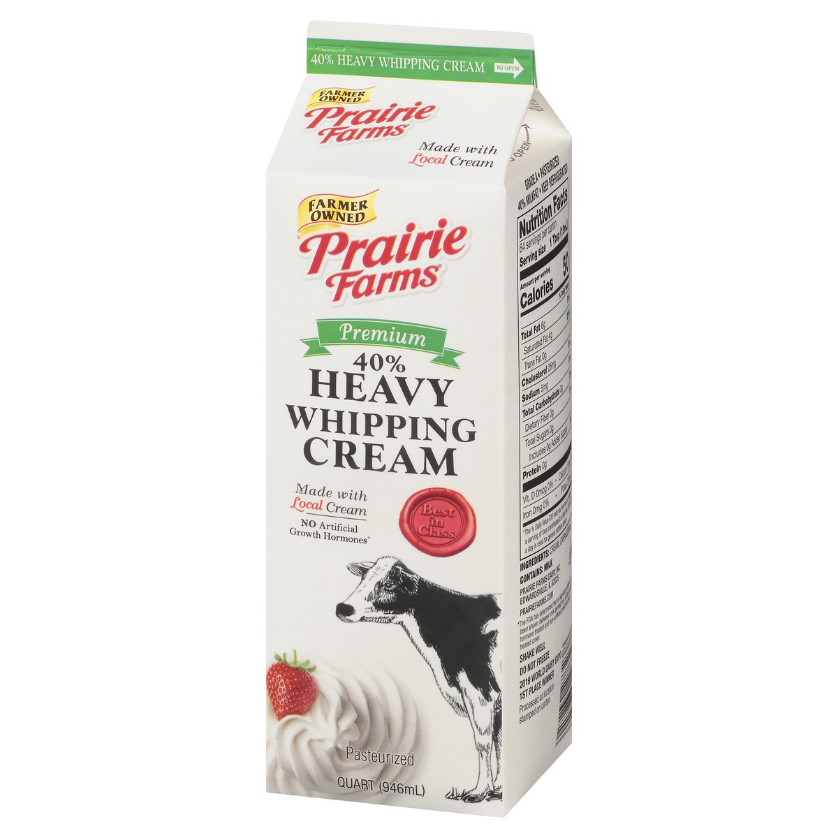 slide 3 of 9, Prairie Farms 40% Heavy Premium Whipping Cream 1 qt, 1 qt