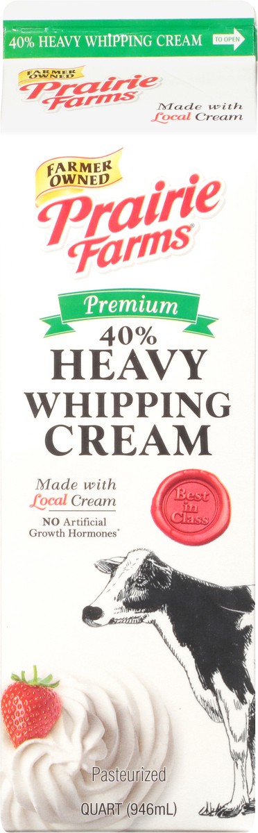 slide 1 of 9, Prairie Farms 40% Heavy Premium Whipping Cream 1 qt, 1 qt