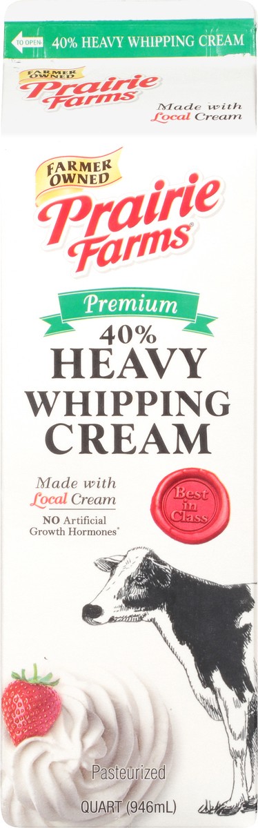 slide 5 of 9, Prairie Farms 40% Heavy Premium Whipping Cream 1 qt, 1 qt