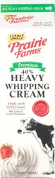 Prairie Farms 40% Heavy Premium Whipping Cream 1 qt