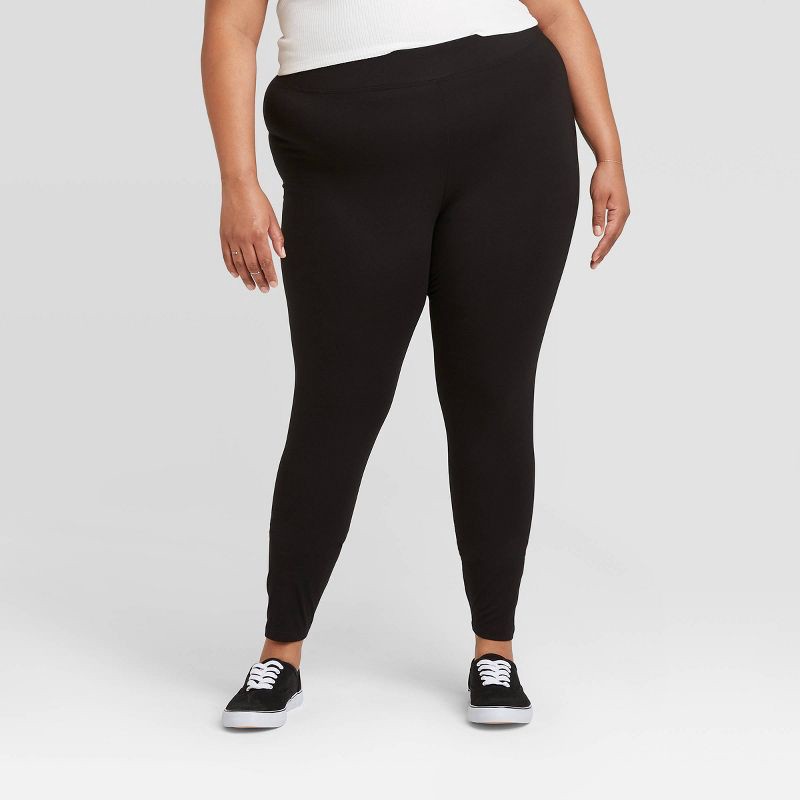 slide 4 of 5, Women's High-Waisted Leggings - A New Day Black XXL, 1 ct