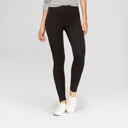 Women's High-Waisted Leggings - A New Day Black M
