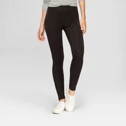 Women's High-Waisted Leggings - A New Day Black M