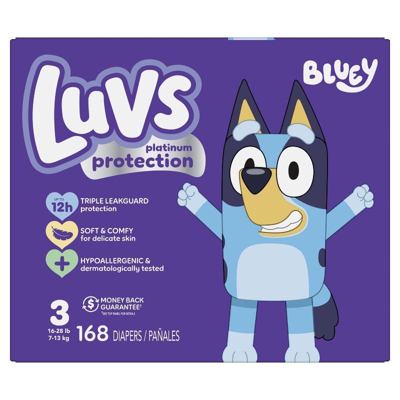 slide 9 of 12, Luvs Pro Level Leak Protection Diapers Giant Pack - Size 3 - 168ct, 3 x 168 ct