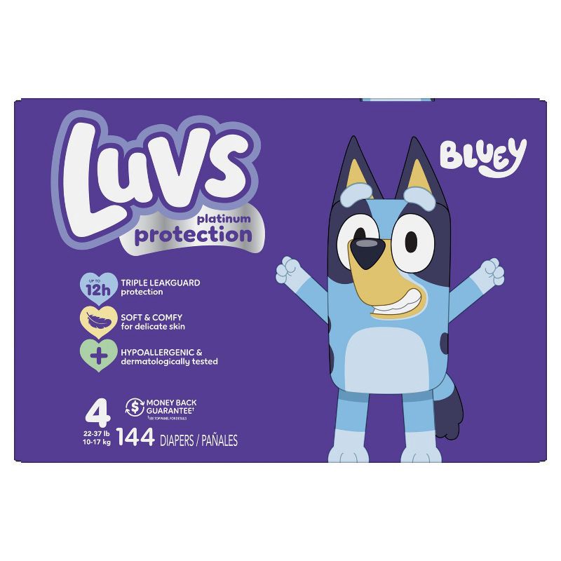 slide 10 of 12, Luvs Pro Level Leak Protection Diapers Giant Pack - Size 4 - 144ct, 4 pk; 144 ct