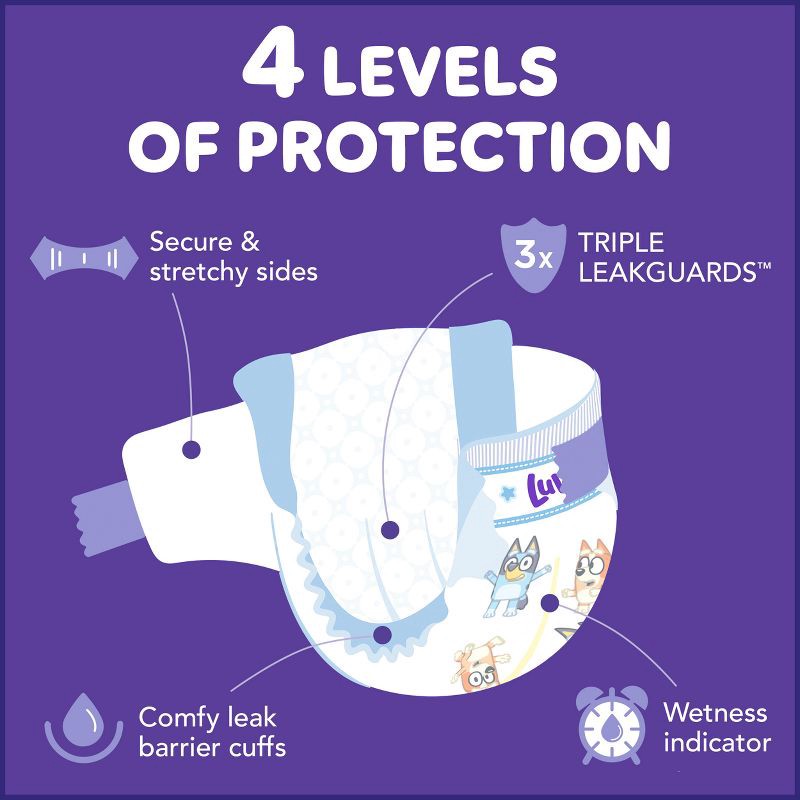 slide 6 of 10, Luvs Pro Level Leak Protection Diapers Giant Pack - Size 5 - 124ct, 124 ct