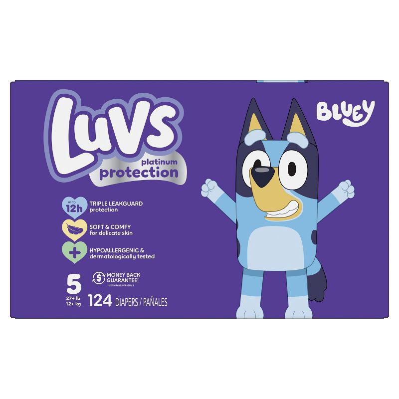 slide 9 of 12, Luvs Pro Level Leak Protection Diapers Giant Pack - Size 5 - 124ct, 5 x 124 ct