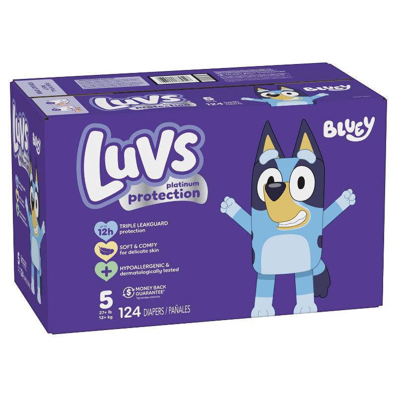 slide 10 of 12, Luvs Pro Level Leak Protection Diapers Giant Pack - Size 5 - 124ct, 5 x 124 ct