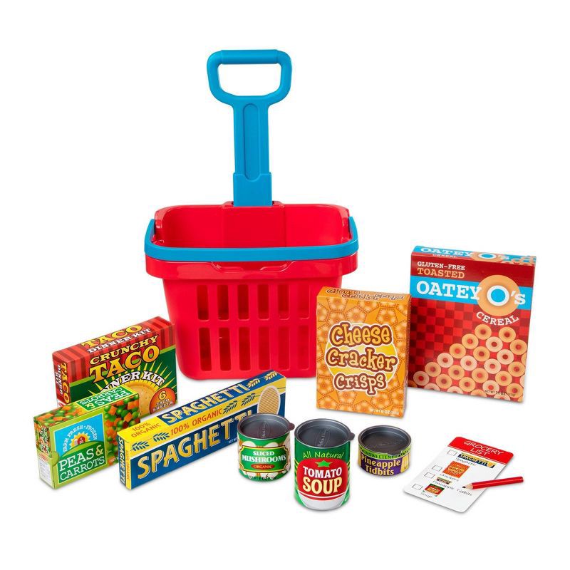 slide 1 of 1, Melissa & Doug Fill & Roll Grocery Basket Playset, 1 ct