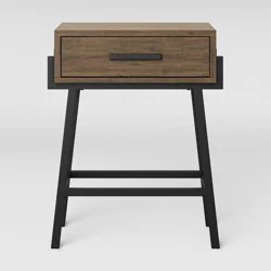 Corinna Angle Leg Side Table Wood - Threshold™: Modern Rectangle Accent Table