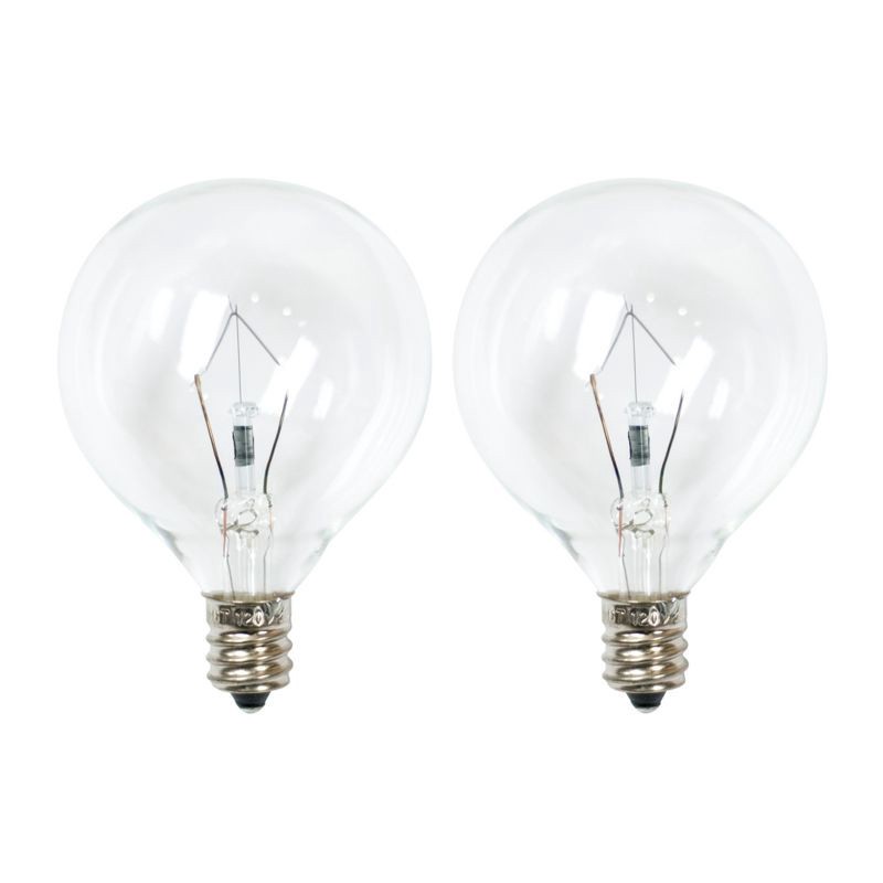 slide 1 of 1, 25-Watt 2pk G50 Incandescent Light Bulbs for Wax Warmers Clear - ADOR, 2 ct