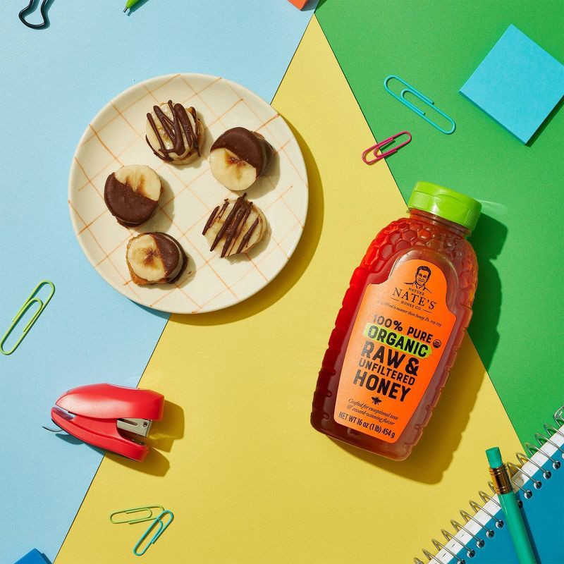 slide 8 of 9, Nature Nate's 100% Pure Raw Unfiltered Organic Honey – 32oz, 32 oz