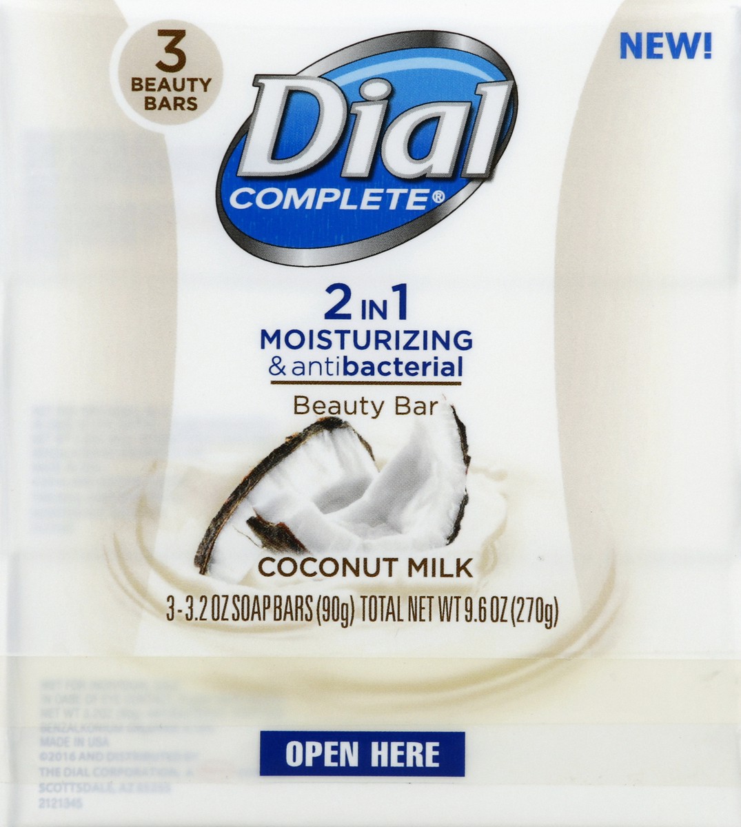 slide 5 of 6, Dial Coconut Milk Dial Bar Soap 3Pk, 3.2 oz