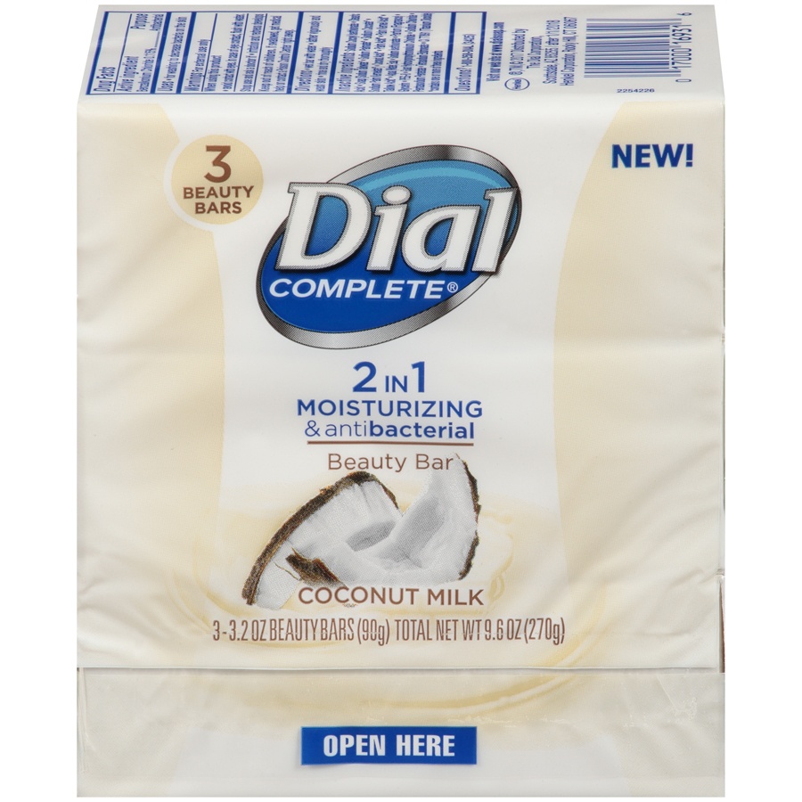 slide 1 of 6, Dial Coconut Milk Dial Bar Soap 3Pk, 3.2 oz