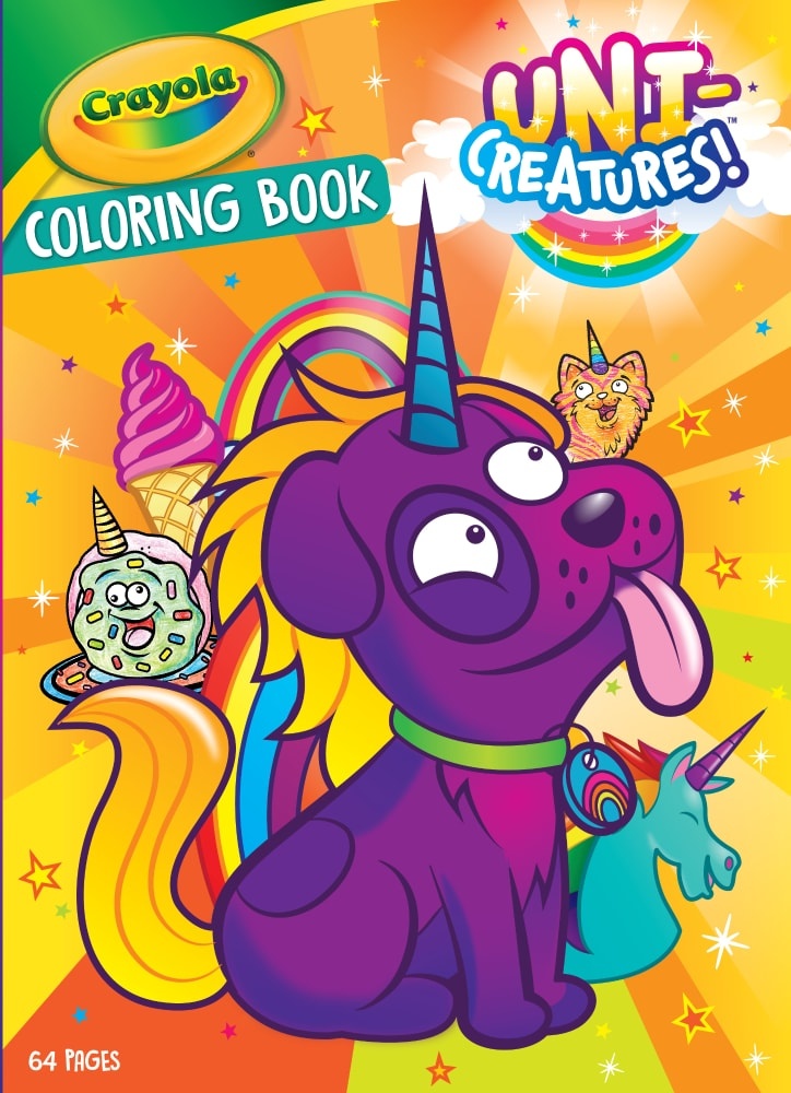 slide 1 of 1, Crayola Uni-Creatures! Coloring Book, 1 ct