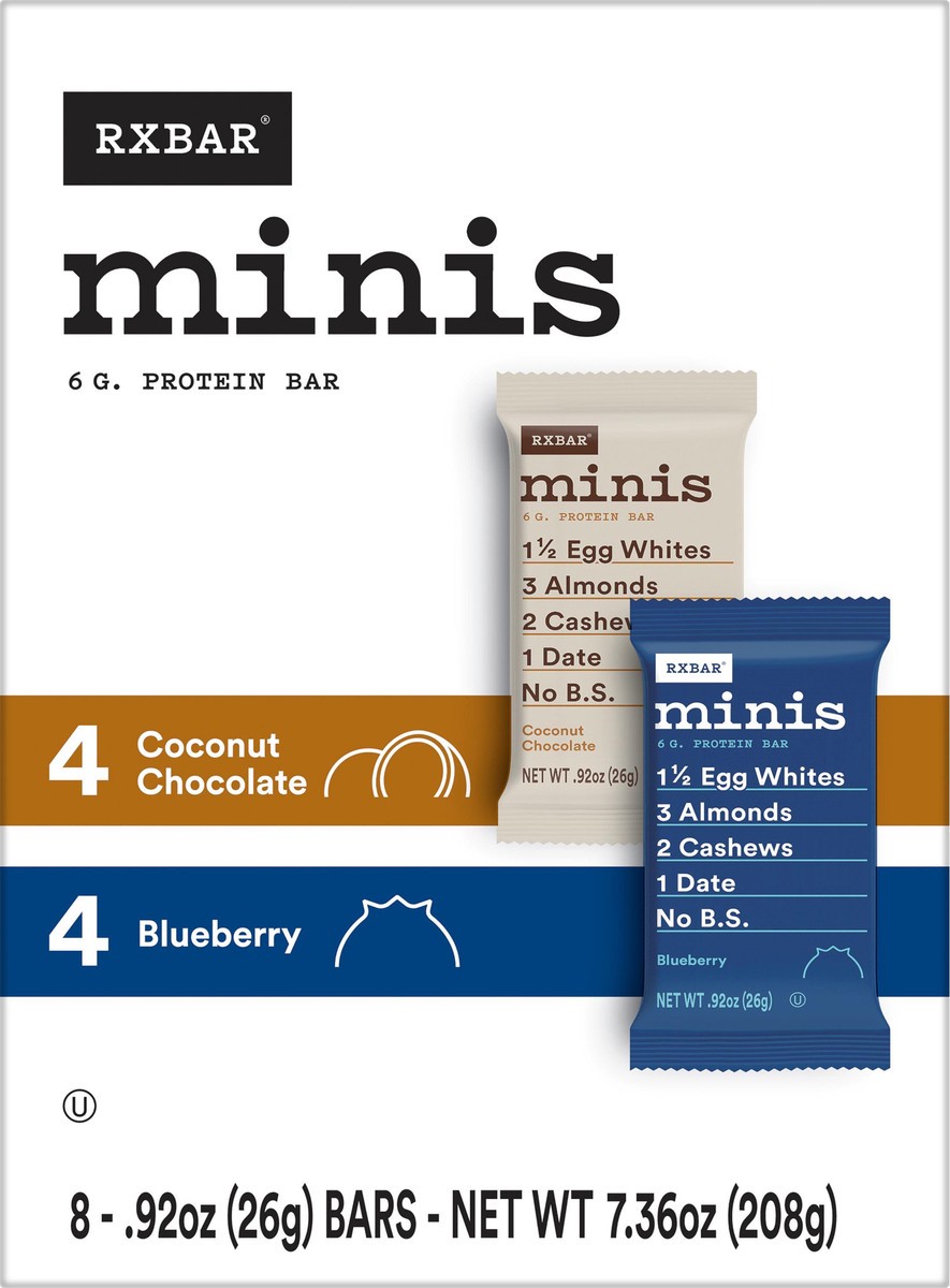 slide 6 of 8, RXBAR Minis Protein Bar, Variety Pack, 7.36 oz, 8 Count, 7.36 oz