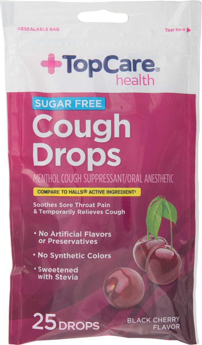 slide 6 of 10, Topcare Cough Drops Cherry, 25 ct