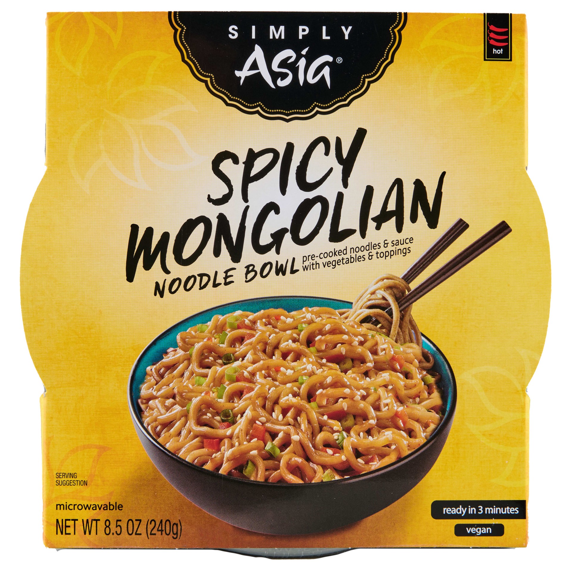 slide 1 of 1, Simply Asia Spicy Mongolian Noodle Bowl, 8.5 oz, 8.5 oz