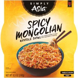 Simply Asia Spicy Mongolian Noodle Bowl, 8.5 oz