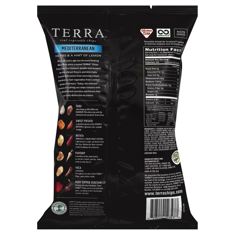 slide 2 of 3, Terra Mediterranean Real Vegetable Chips 6.8 oz. Bag, 6.8 oz