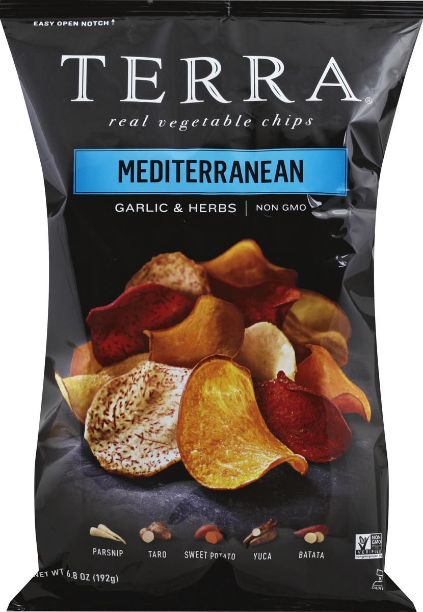 slide 5 of 5, Terra Mediterranean Garlic & Herb Vegetable Chips, 6.8 oz