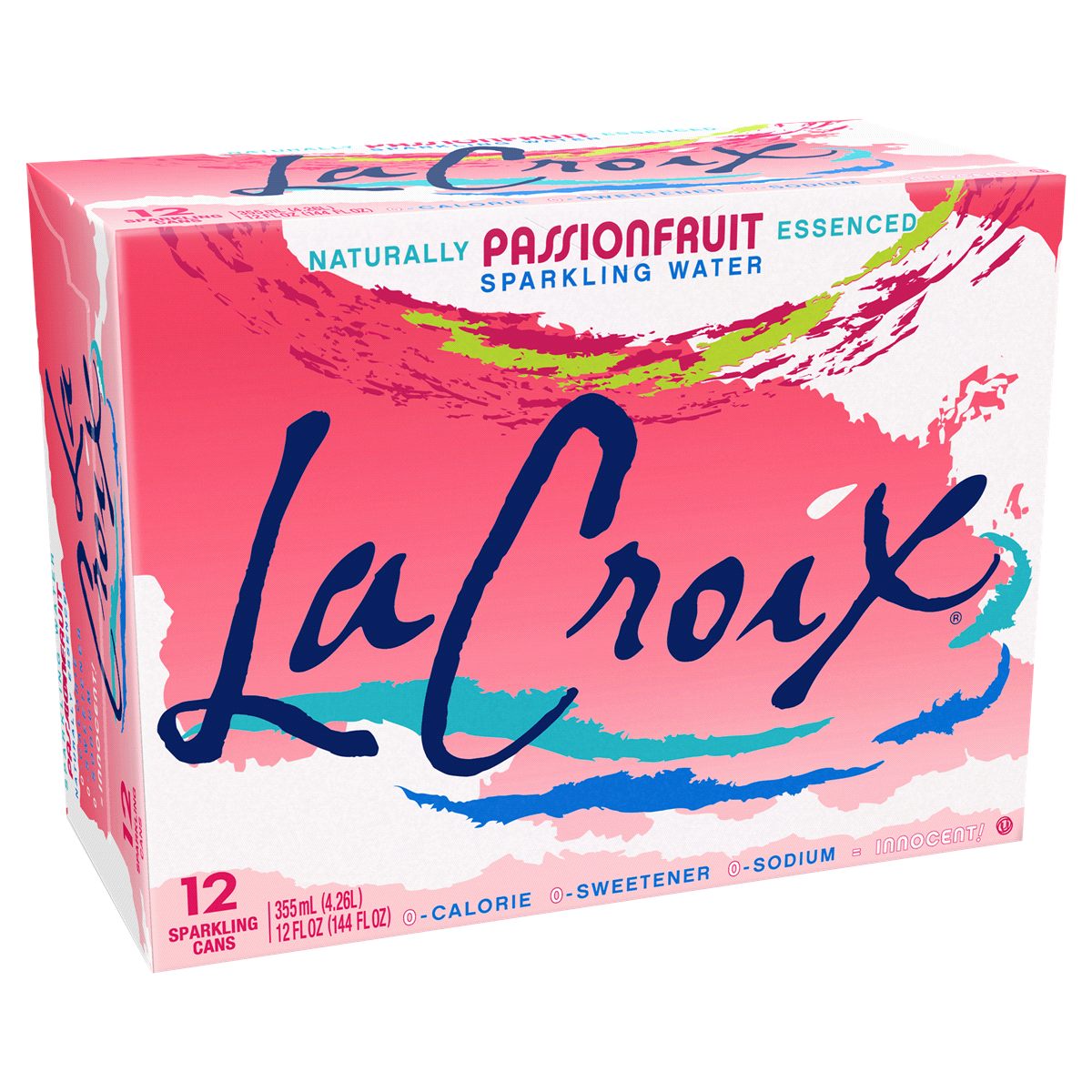 slide 1 of 2, La Croix Passion Fruit Sparkling Water, 12 ct; 144 oz